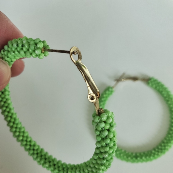 Gennaro beaded hoop earrings - Picture 3 of 5